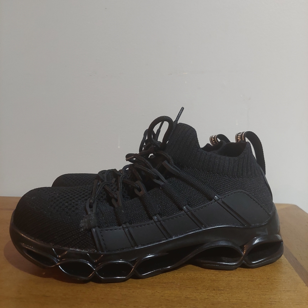 DYKHMILY Work Boots for Men Slip-on Steel Toe Safety Shoes Sneakers Breathable